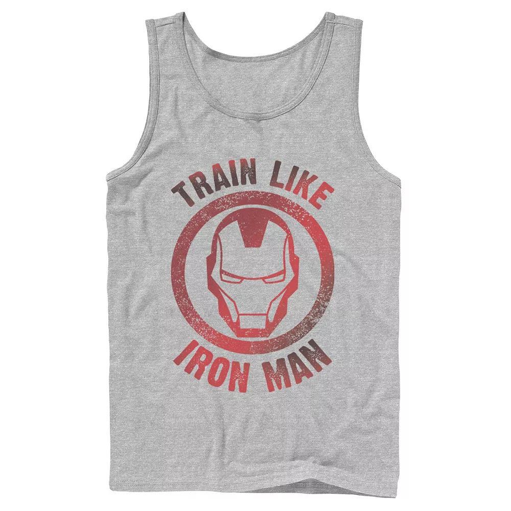 Men's Marvel Built Like Ironman Icon Tank Top, Boy's, Size: Large, Athletic Grey Product Image