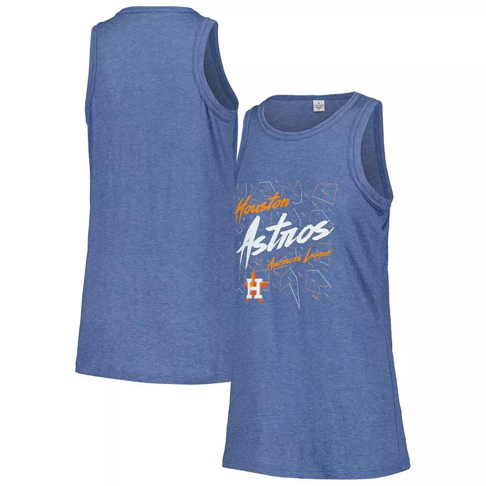 Women's Soft as a Grape Navy Houston Astros Gauze High Neck Tank Top, Size: Medium, Blue Product Image
