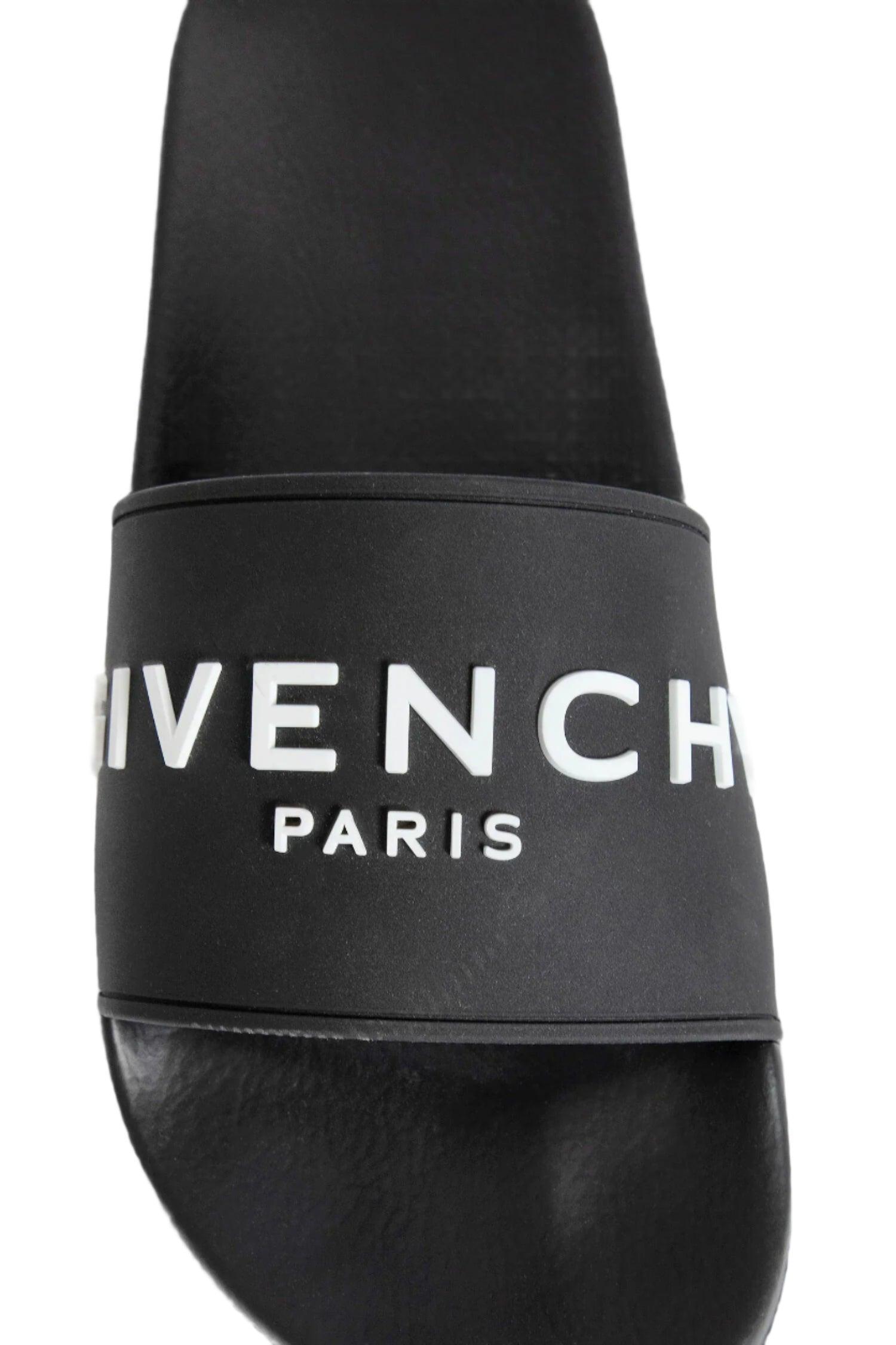 Black Logo-Print Pool Slides Product Image