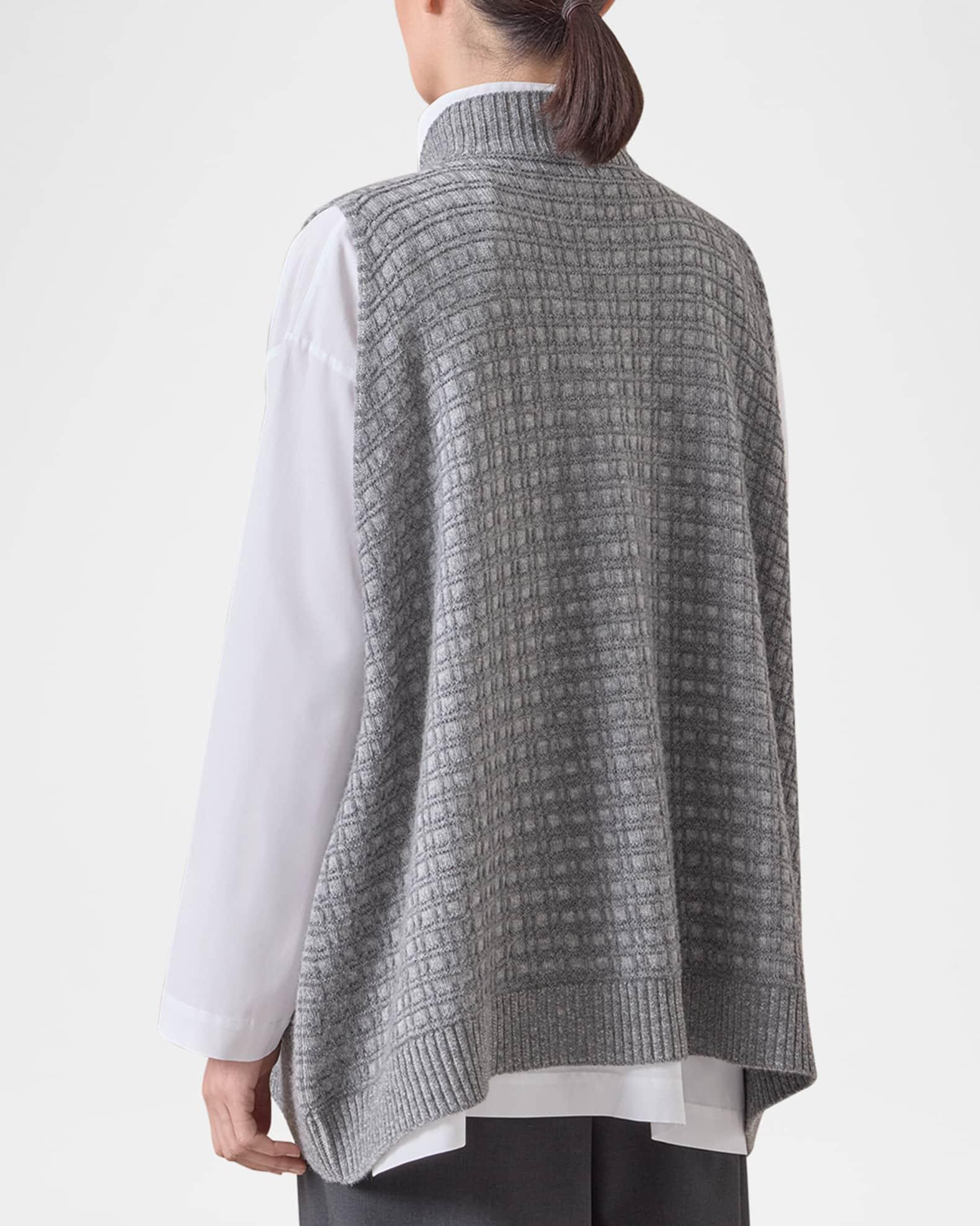 Sleeveless A-Line Crossover V-Neck Sweater (Mid Plus Length) Product Image