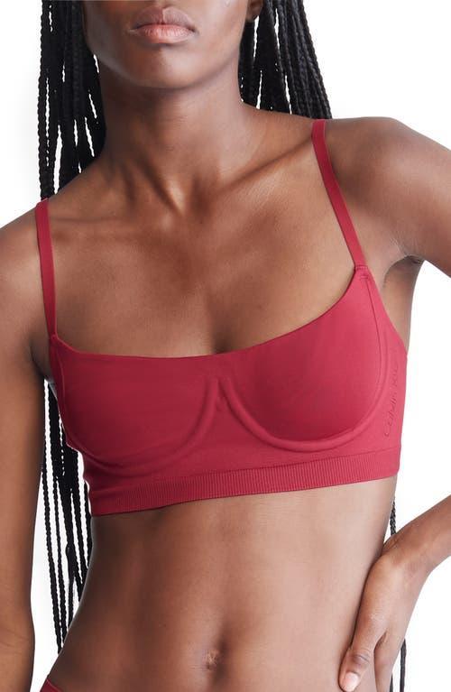 Calvin Klein Womens Bonded Flex Unlined Balconette Bralette - Black - S Product Image