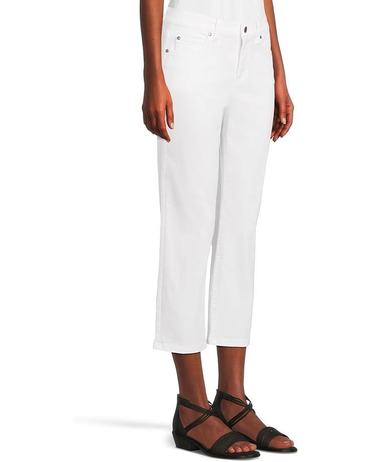 Hannah Crop Flare Jean 25.5in Inseam in White Product Image