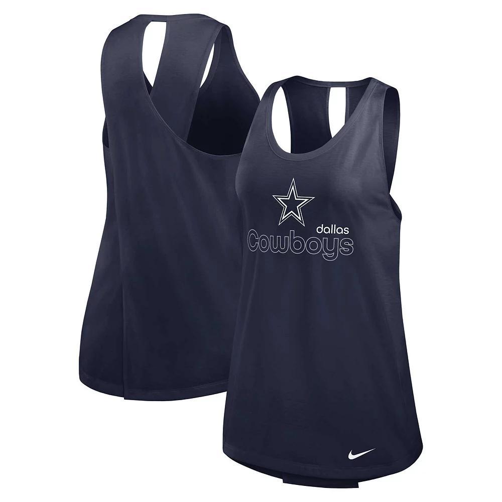 Women's Nike Navy Dallas Cowboys Plus Size Performance Tank Top, Size: 3XL, Blue Product Image