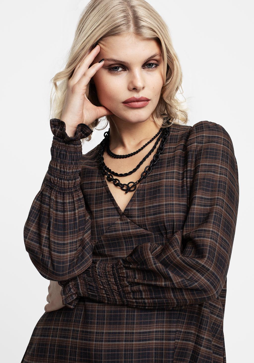 Embla Check Mini Smock Dress Product Image