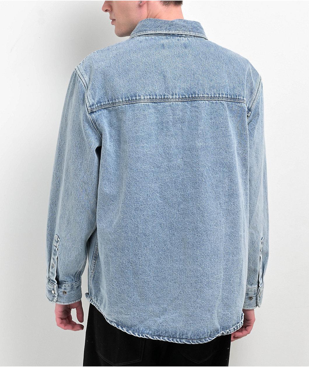 Empyre Wayne Blue Denim Long Sleeve Shirt Product Image
