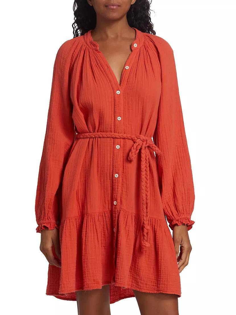 Rainey Belted Cotton Dress Product Image