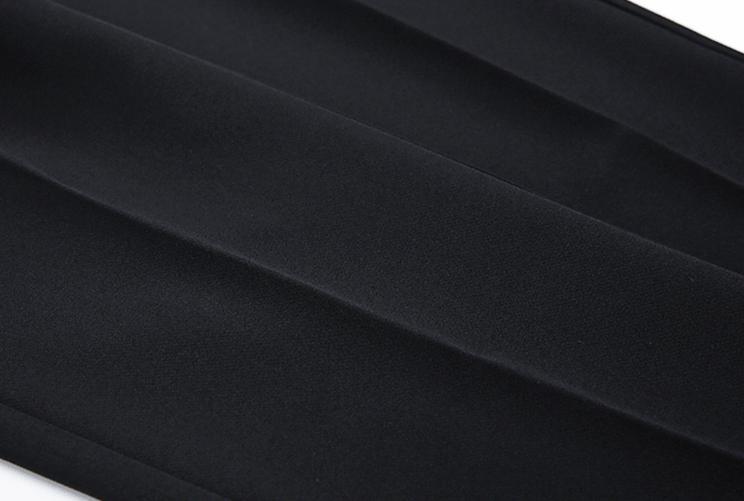 RT No. 3202 BLACK WIDE STRAIGHT PANTS Product Image