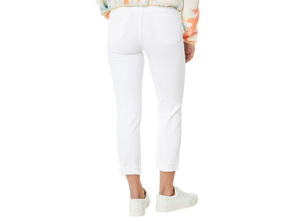 KUT from the Kloth Amy Crop Straight Leg-Roll-Up Fray in Optic (Optic ) Women's Jeans Product Image