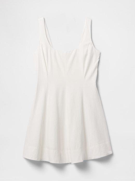 Linen-Blend Mini Dress Product Image