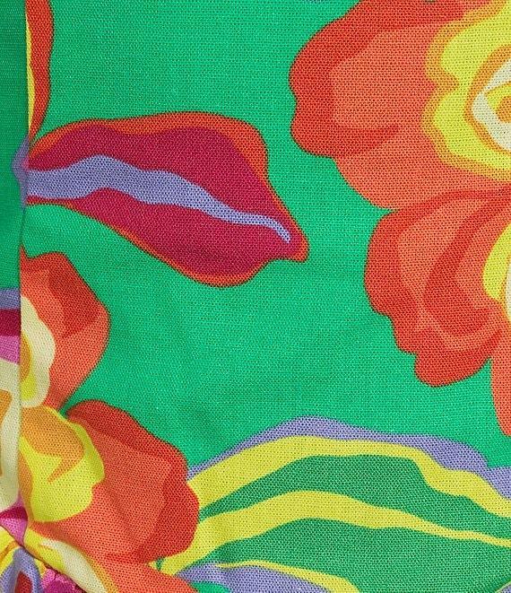 GB Floral Printed Linen Blend Drop Waist Mini Dress Product Image