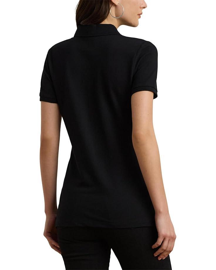 Women's Lauren Ralph Lauren Petite Piqué Polo Shirt Product Image