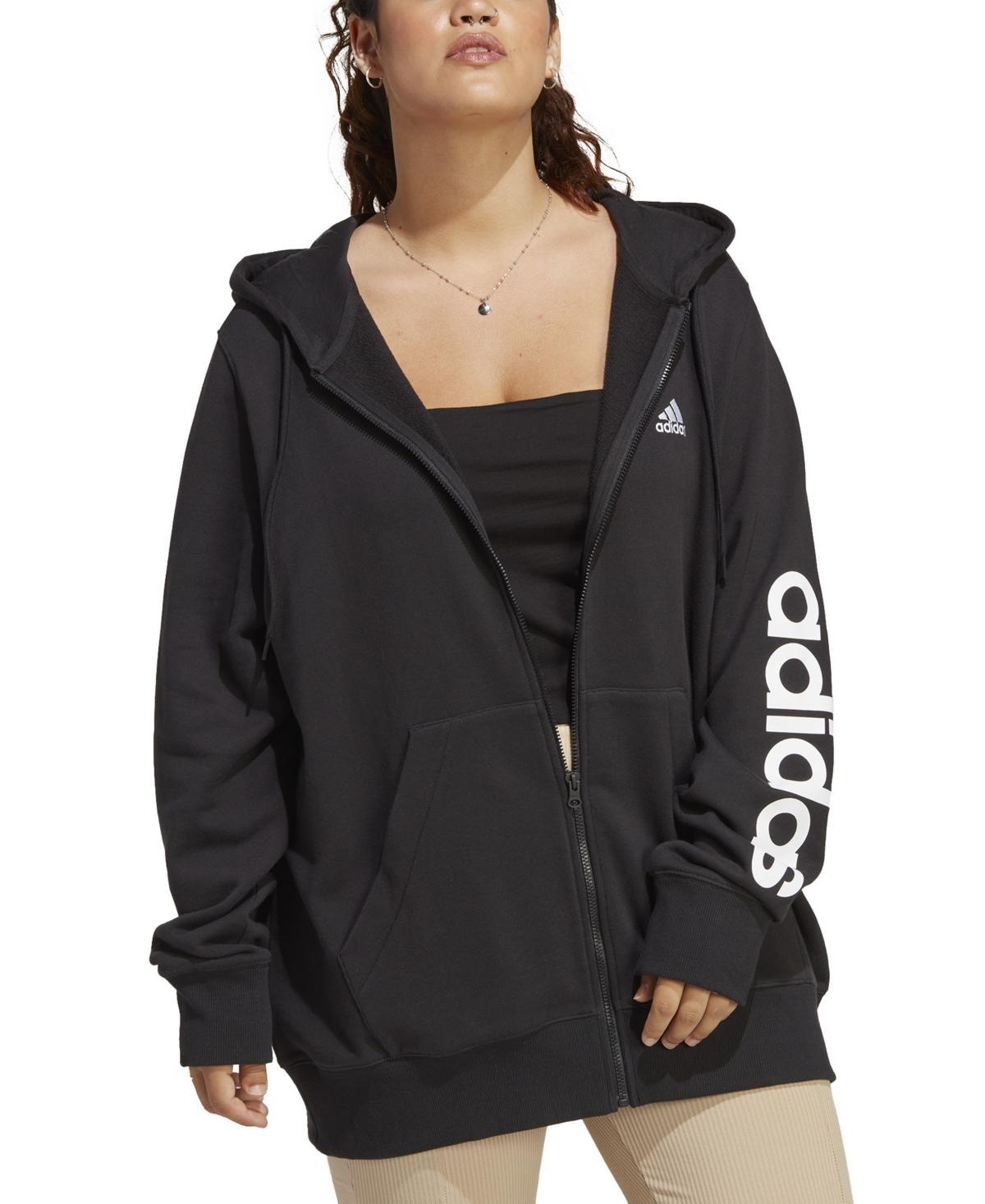 adidas Plus Size Cotton French Terry Logo Hoodie Product Image