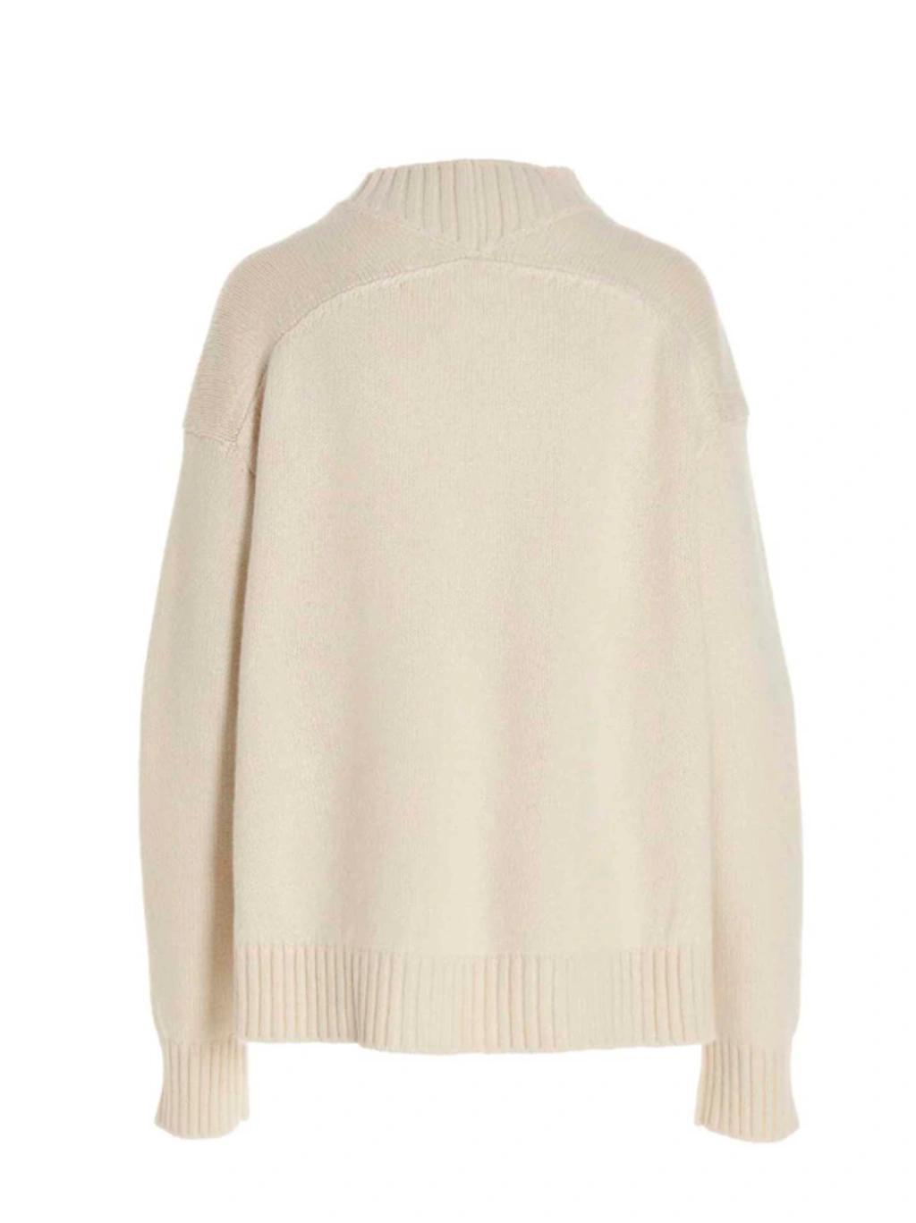 JIL SANDER Crewneck Sweater In White Product Image