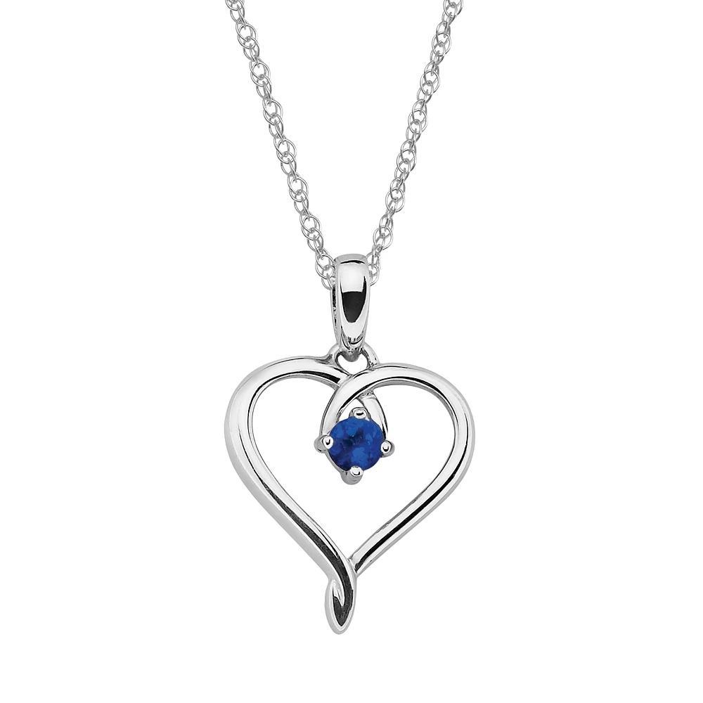 Boston Bay Diamonds Sterling Silver Blue Topaz Openwork Heart Pendant, Womens Product Image