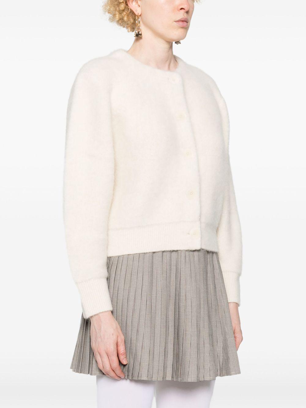 round-neck brushed cardigan  Product Image