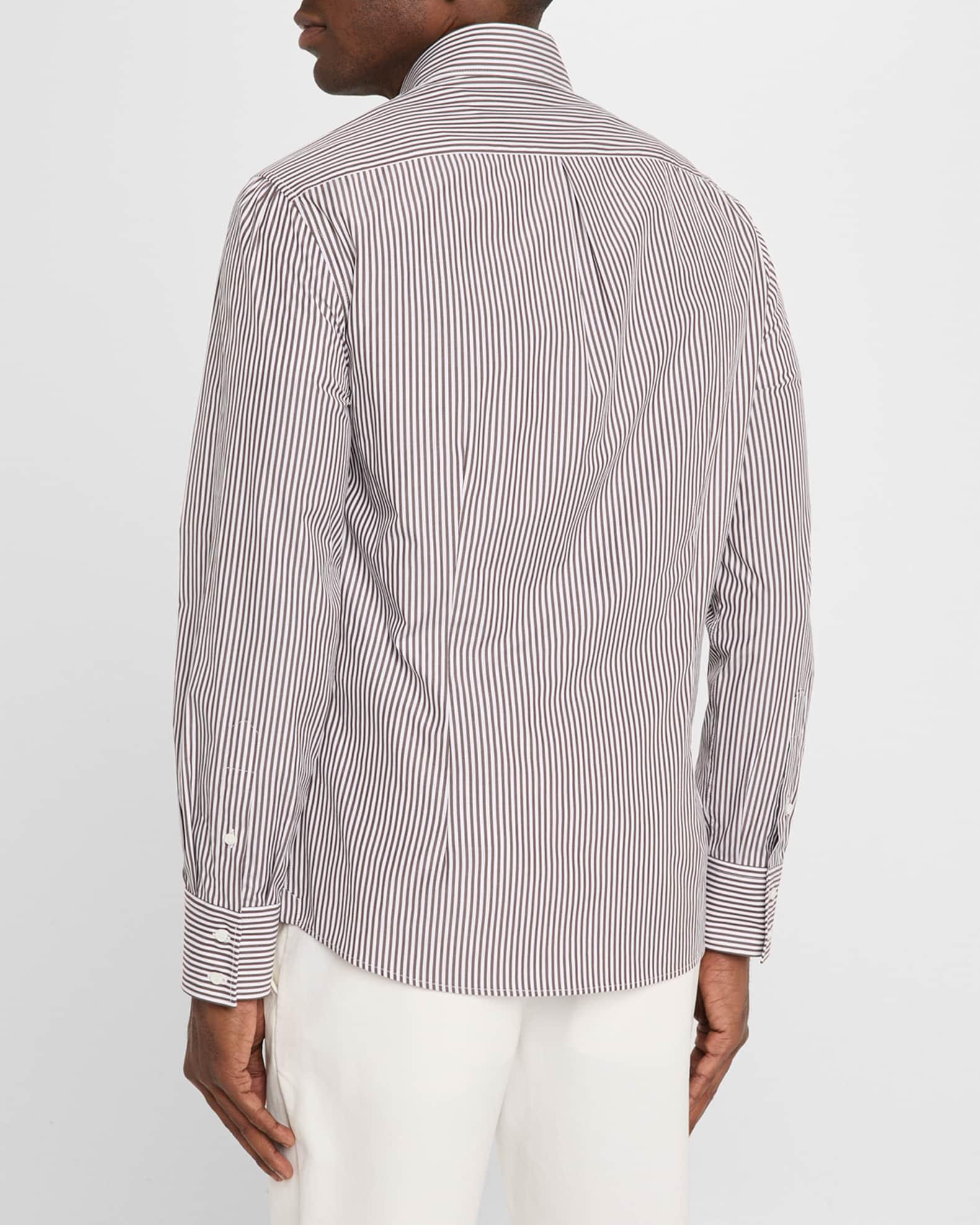 Men's Narrow Striped Long-Sleeve Shirt Product Image