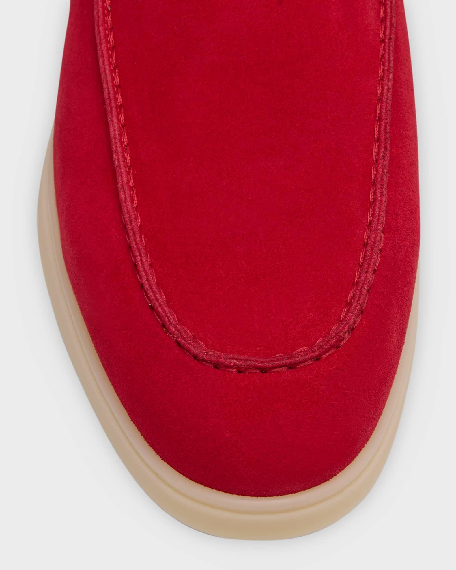 Men's Suede Metal Logo Moccasin Loafers Product Image