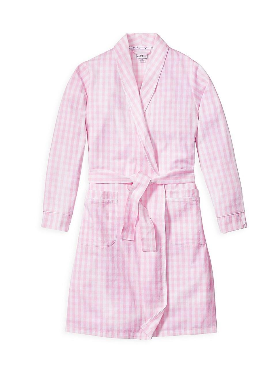Petite Plume Gingham Cotton Robe Product Image