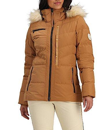 Obermeyer Resort Circe Faux Fur Hooded Zip Front Down Jacket Product Image