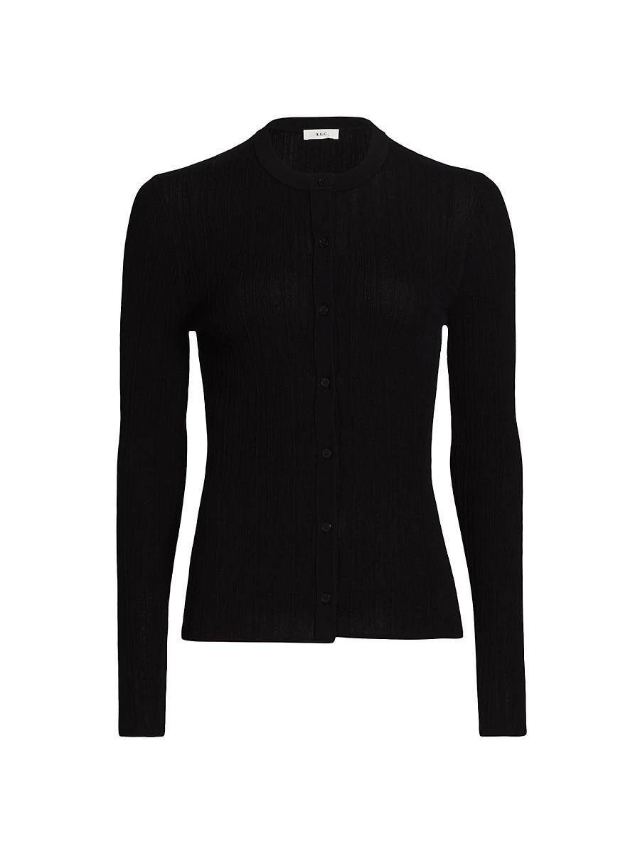 Womens Fisher Cotton-Blend Button-Front Cardigan Product Image