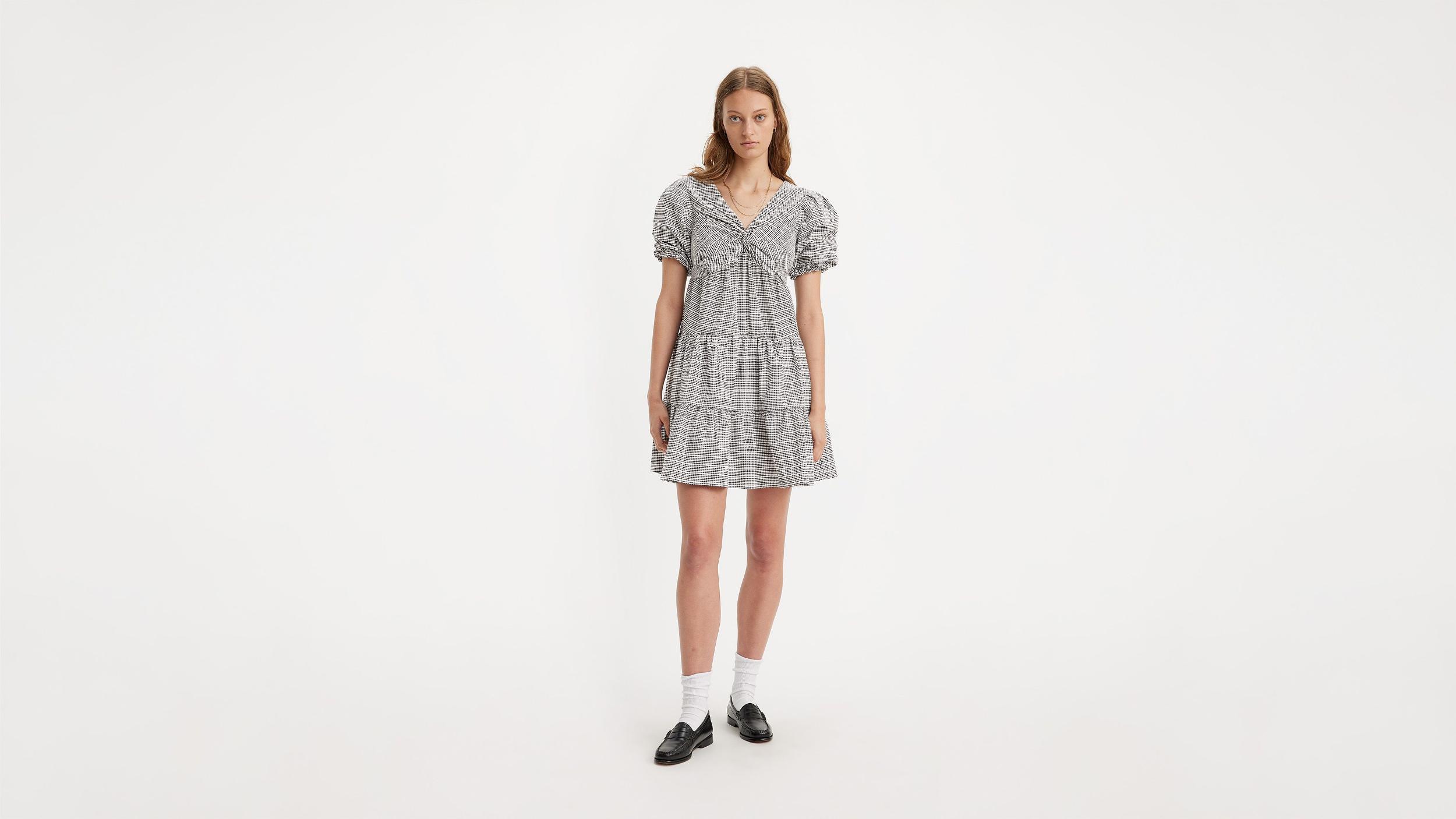 Volume Sleeve Tiered Dress Product Image
