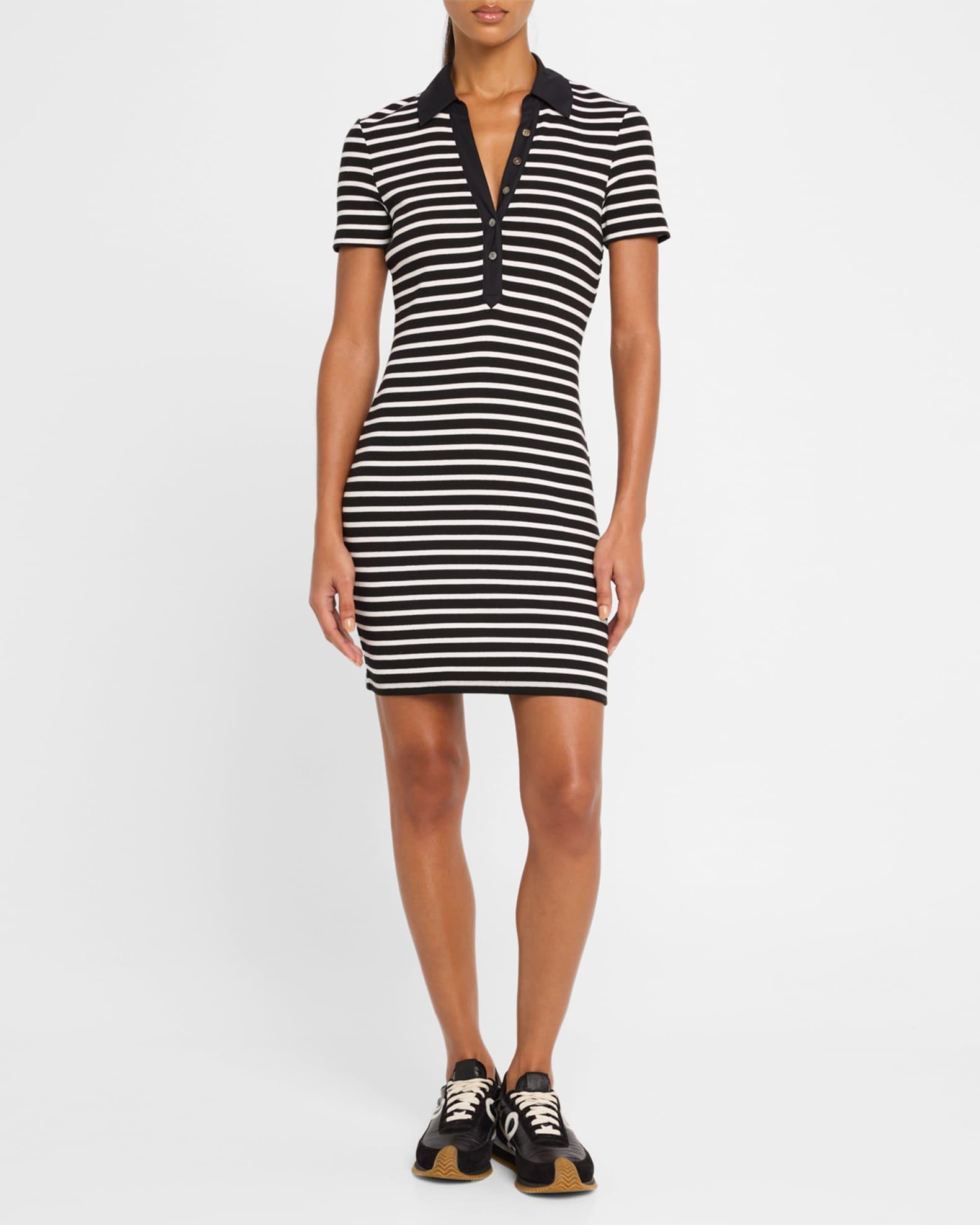 Bailey Stripe Short-Sleeve Polo Dress Product Image