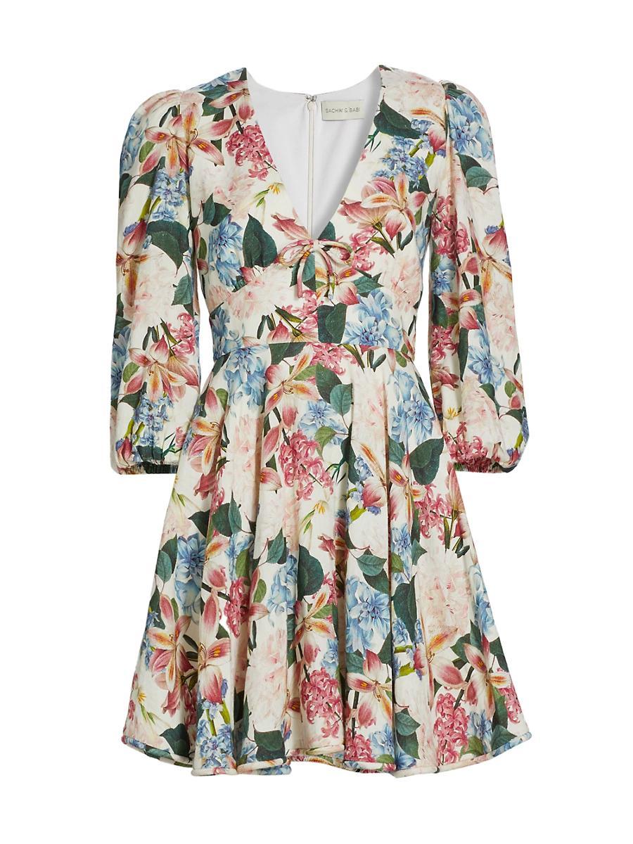 Womens Dolce Floral Fit & Flare Minidress Product Image