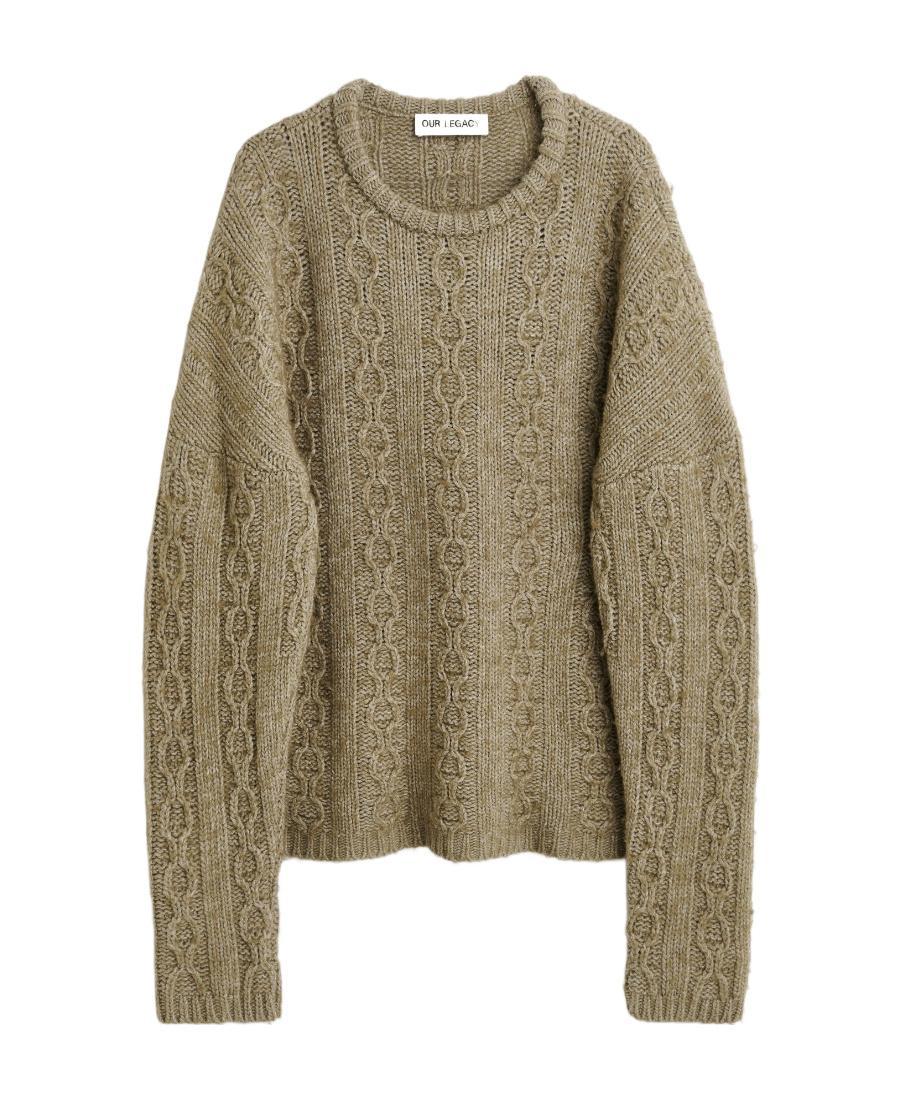 OUR LEGACY Cable-knit Jumper In Brown Product Image