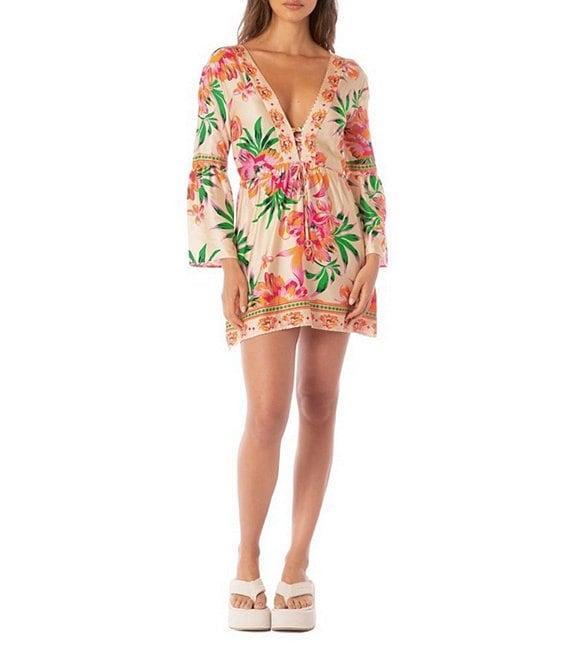 Maaji Agnes Bubbly Blossom Open Back Mini Cover-Up Dress Product Image