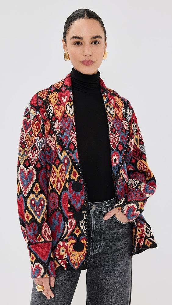 FARM Rio Hearts Ikat Knit Blazer | Shopbop Product Image