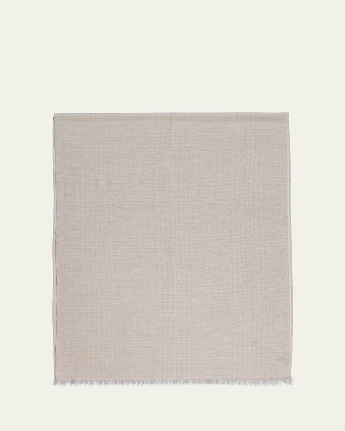 Mens Cashmere Tonal Check Scarf Product Image