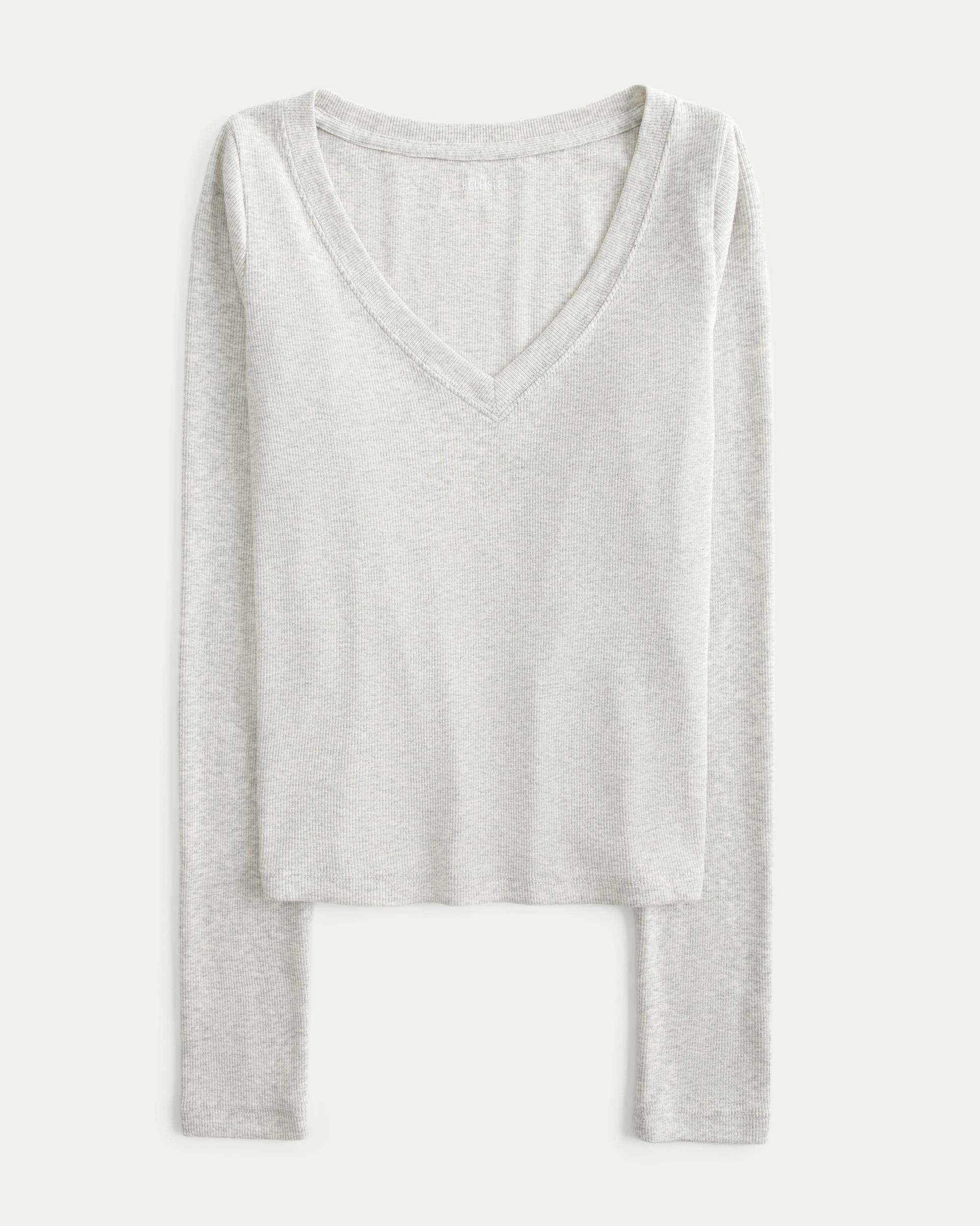 Long-Sleeve V-Neck Top Product Image