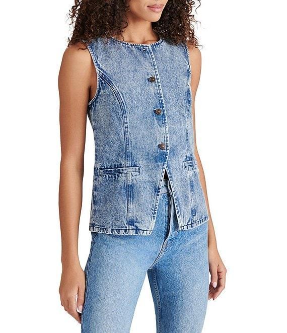 Steve Madden Wesley Round Neck Sleeveless Vest Top Product Image
