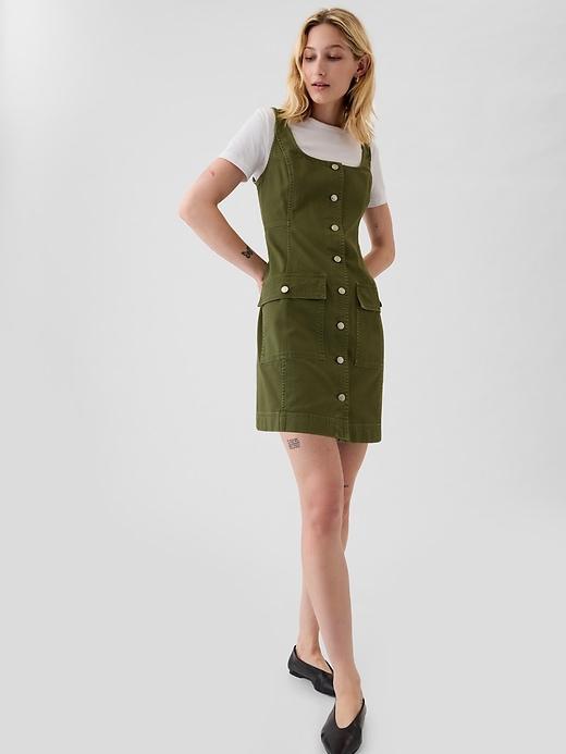 Utility Button Mini Dress Product Image