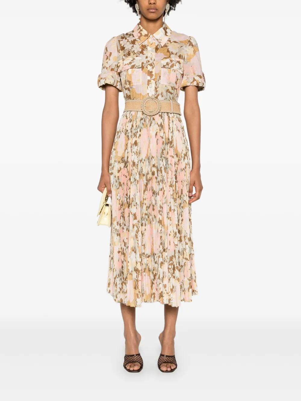 Pop pleated midi dress Product Image