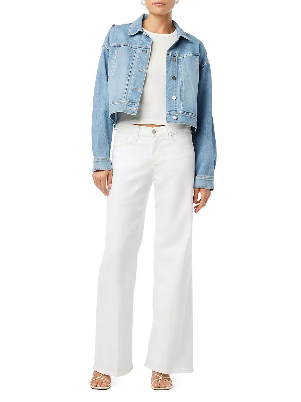 Utility Cropped Denim Jacket Product Image