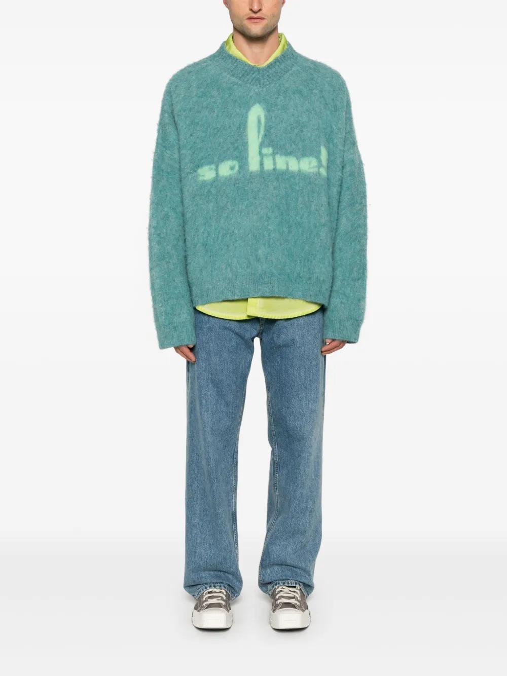 brushed V-neck sweater Product Image