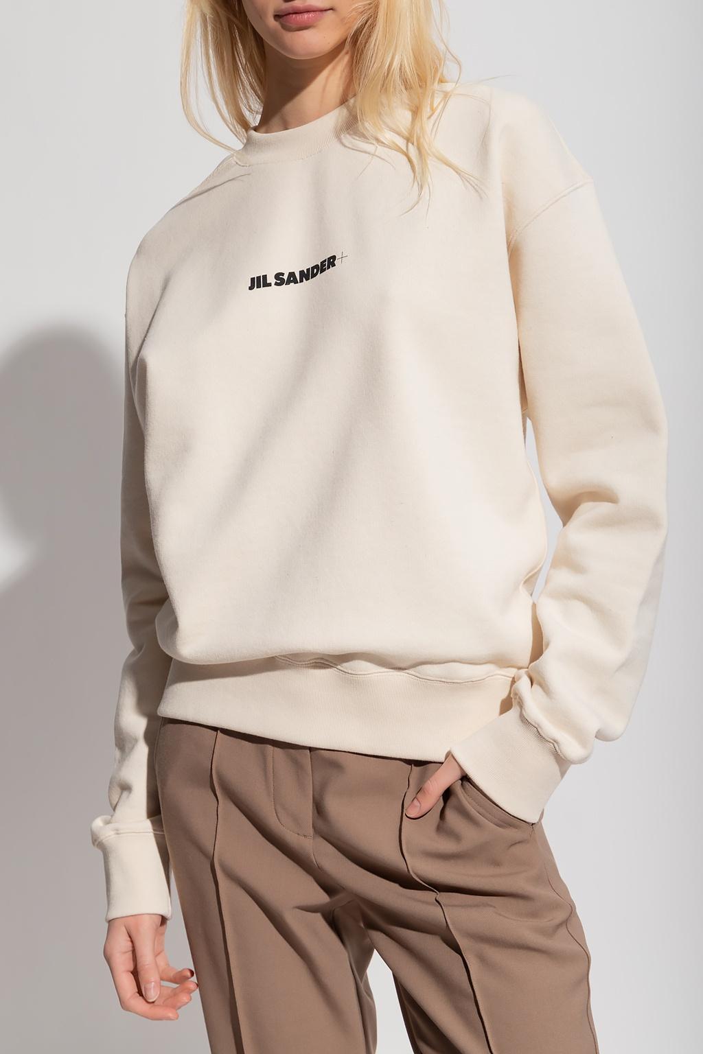 JIL SANDER Logo-print Cotton Sweatshirt In White Product Image