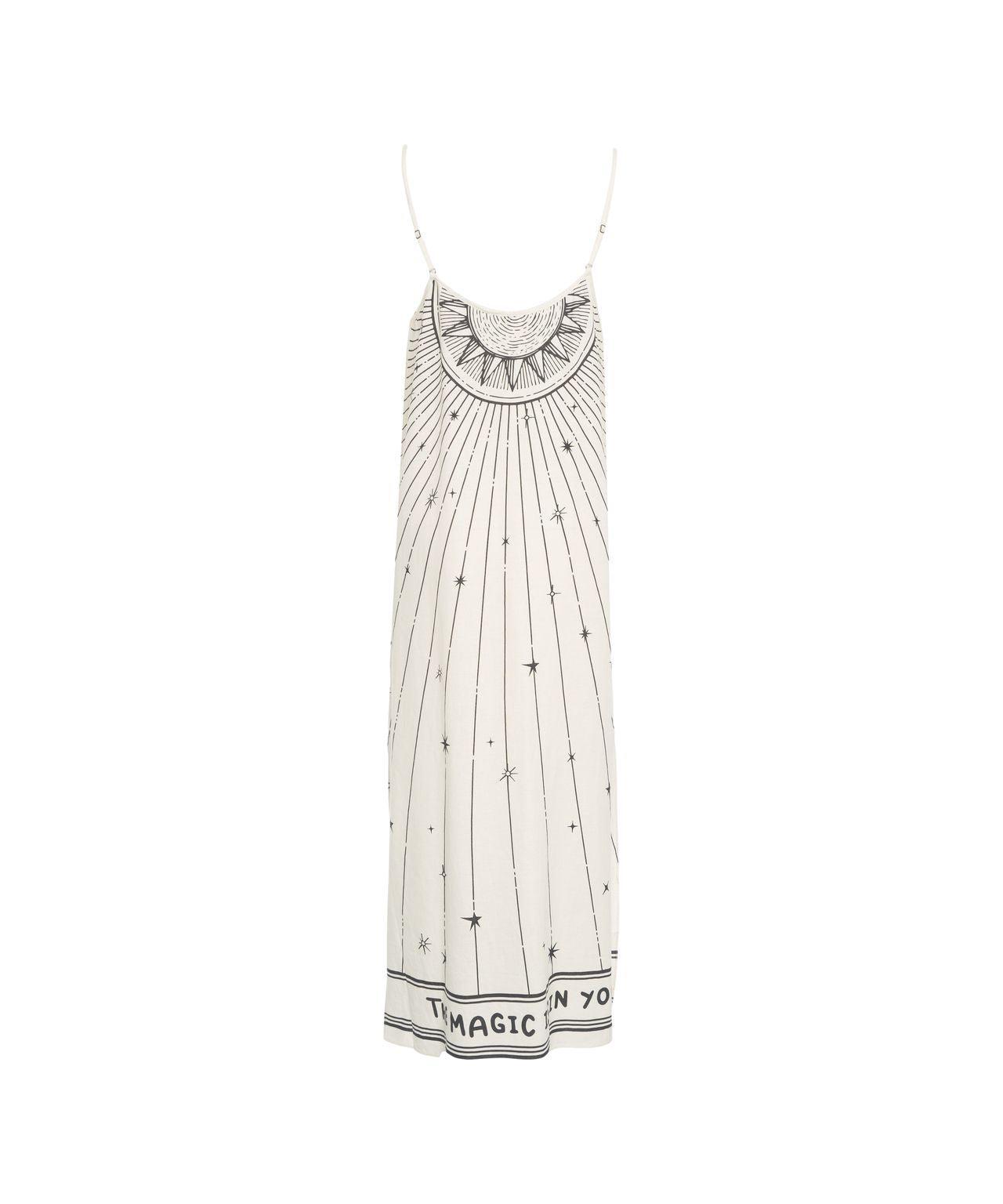 Linen blend dress with print Product Image