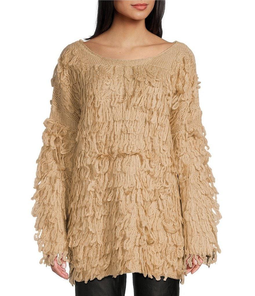 C&V Chelsea & Violet Oversized Tassel Sweater Product Image