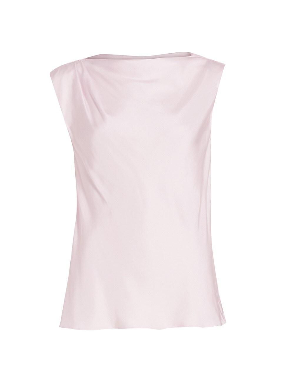 Asymmetric Drape Cap-Sleeve Blouse Product Image