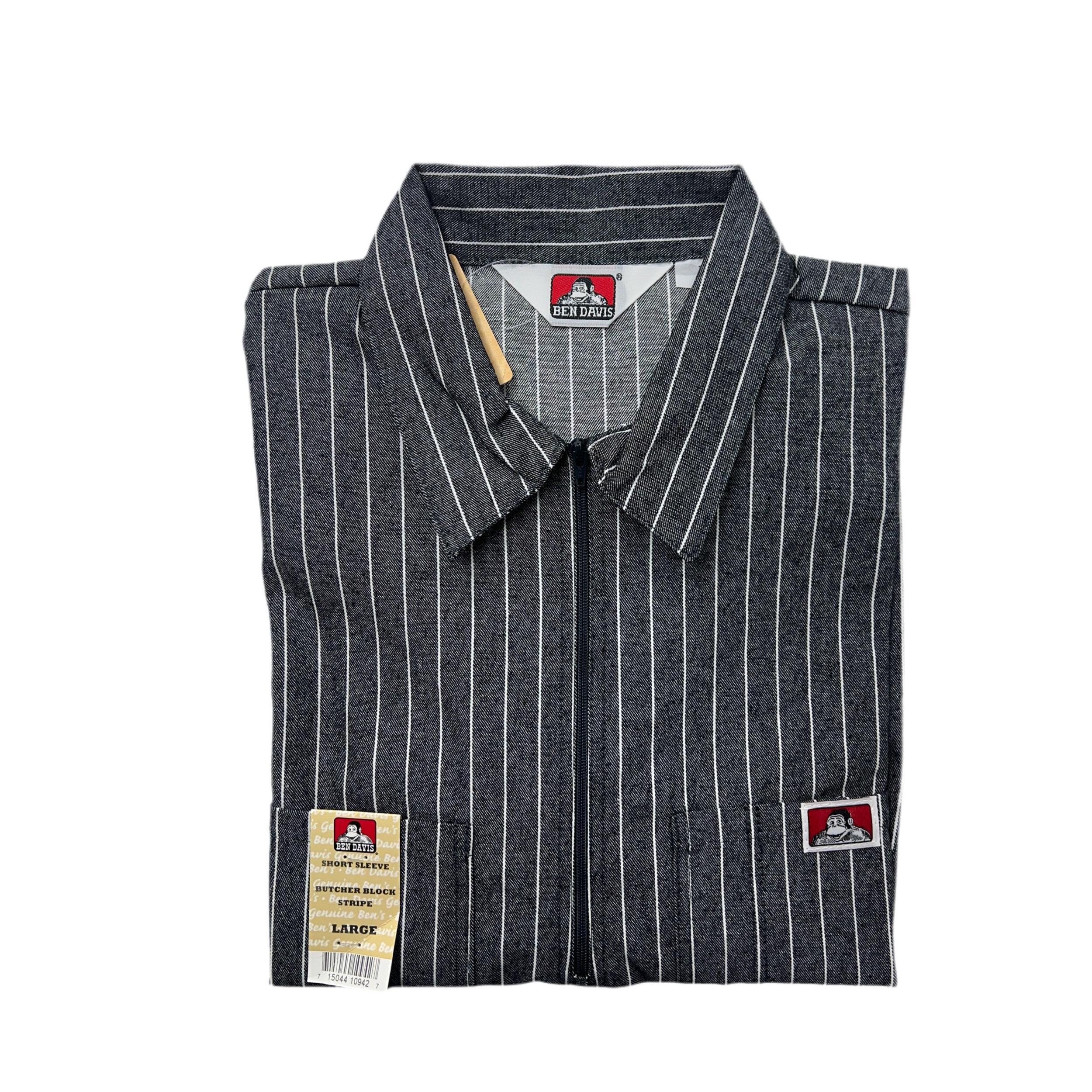 Ben Davis Short Sleeve Striped 1/2 Zip Shirt Male Product Image