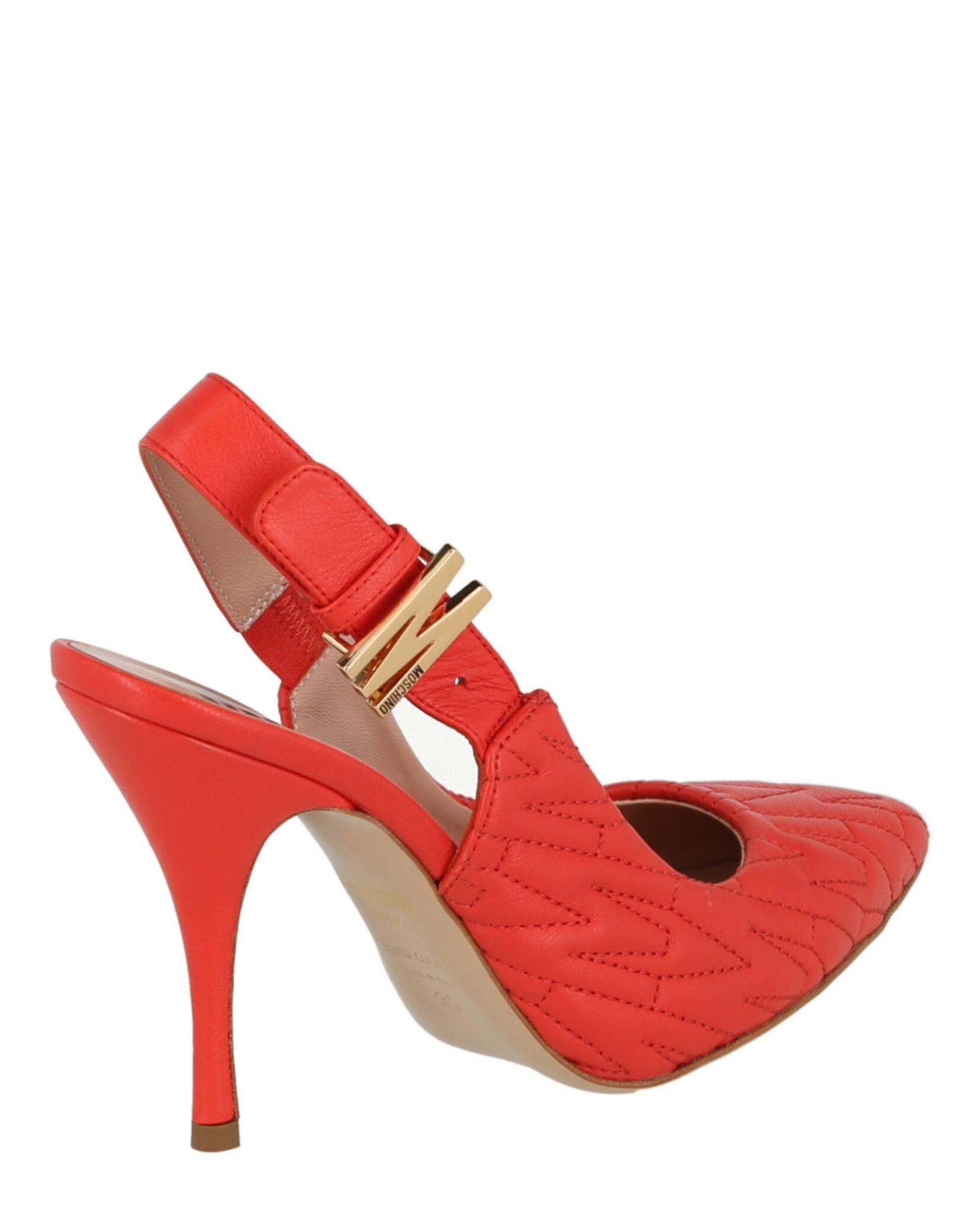 Moschino M-Quilted Slingback Pumps Product Image