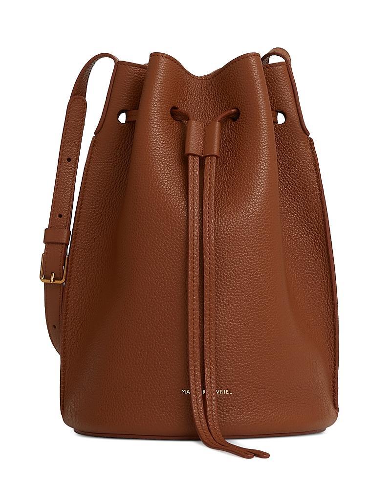 Mansur Gavriel Champagne Small Leather Bucket Bag Product Image