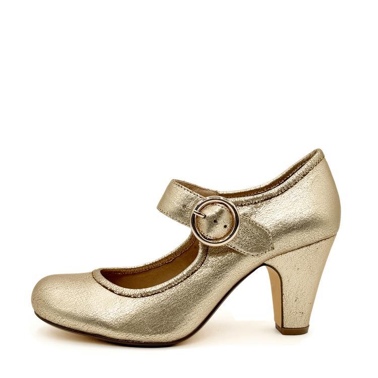 Madeline Metallic Mary Jane Heels Product Image