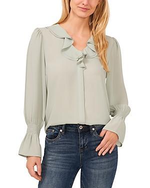 CeCe Ruffled V Neck Blouse Product Image
