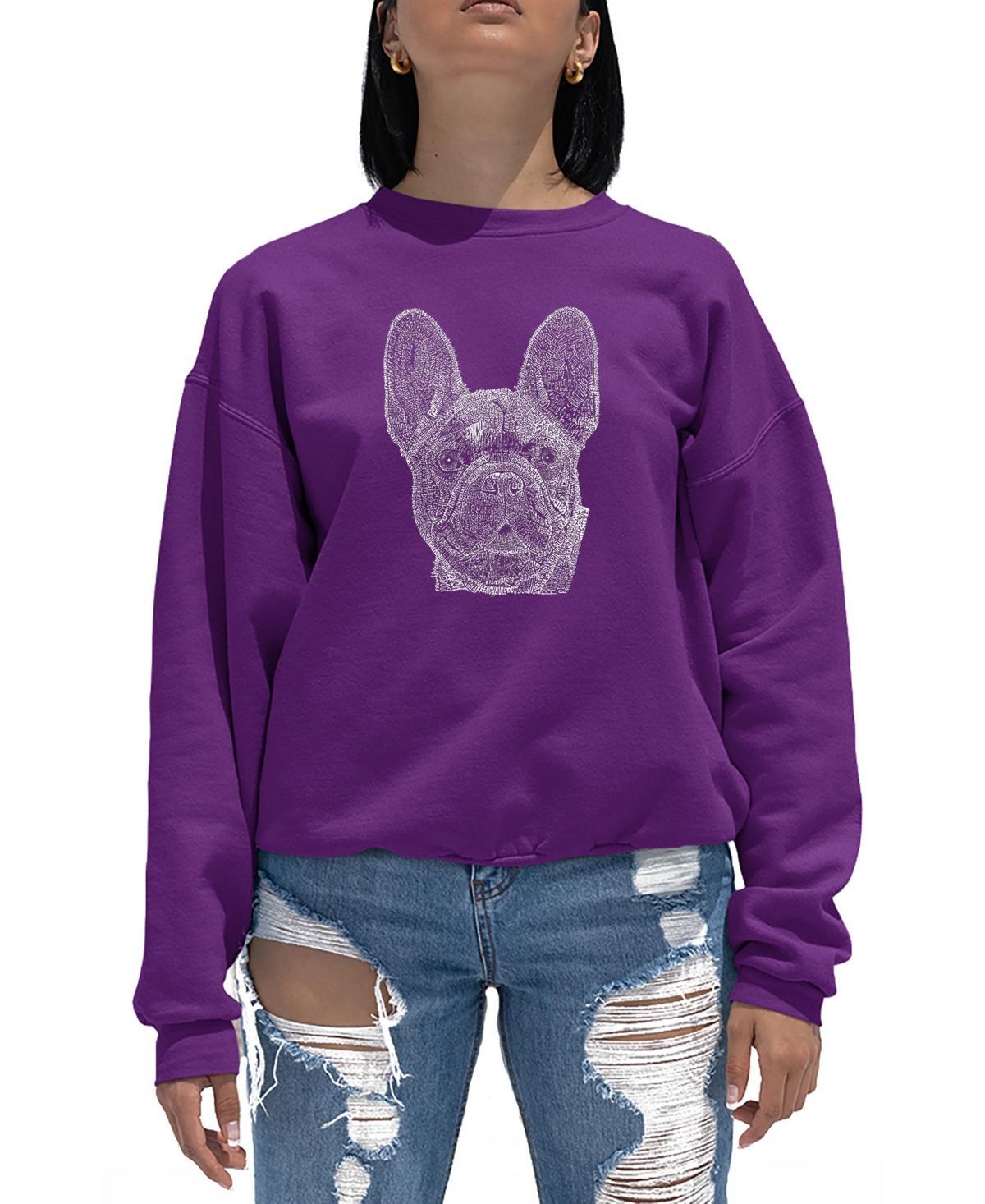 Womens Word Art Crewneck French Bulldog Sweatshirt Product Image
