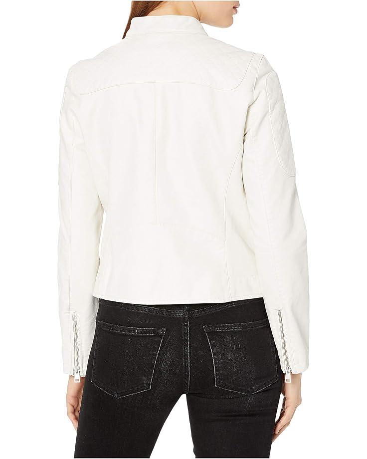 Relaxed Crop Faux Leather Moto Jacket Product Image