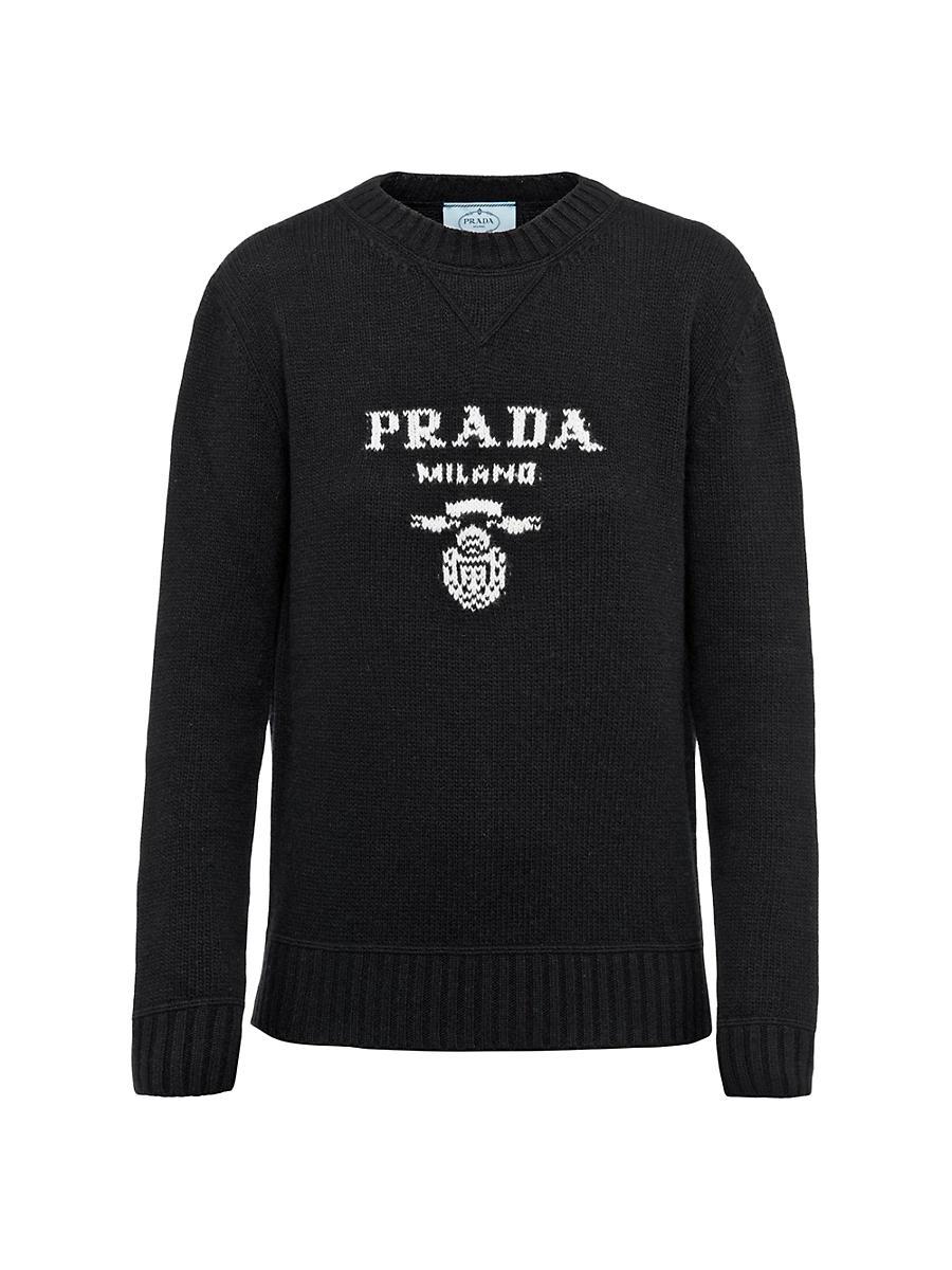 Womens Cashmere and Wool Crew-Neck Sweater Product Image