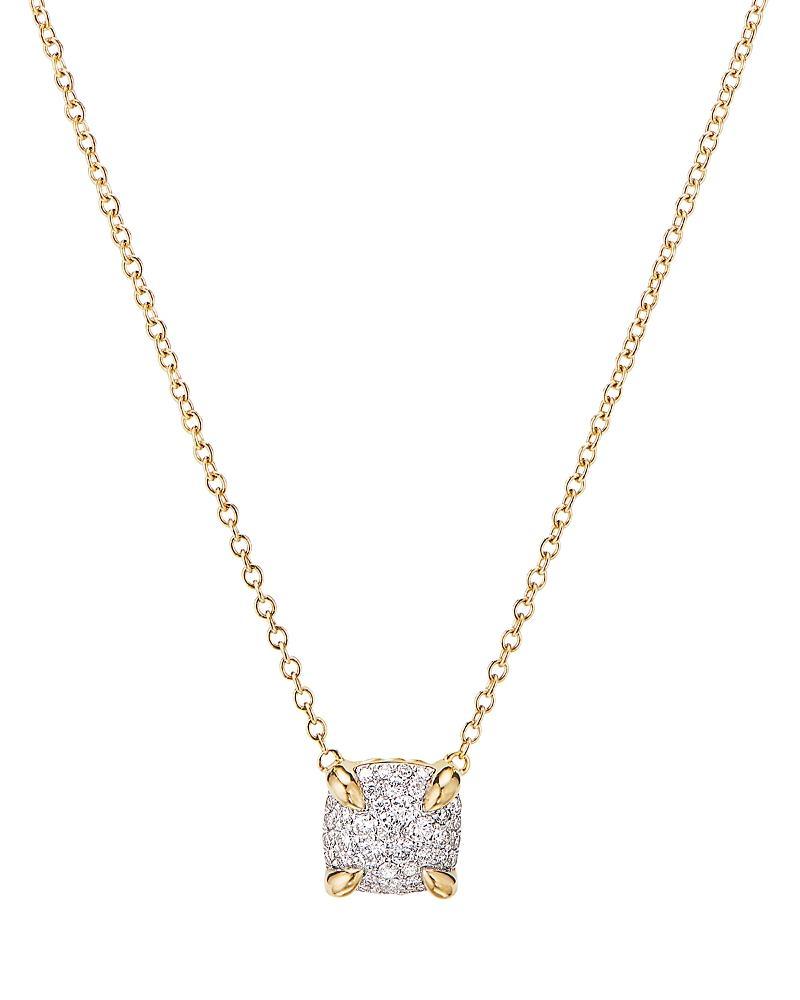 David Yurman Chatelaine Pendant Necklace in 18K Yellow Gold with Full Pave Diamonds, 18 Product Image